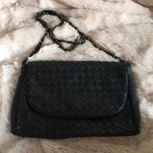 Forever 21 black woven one strap purse